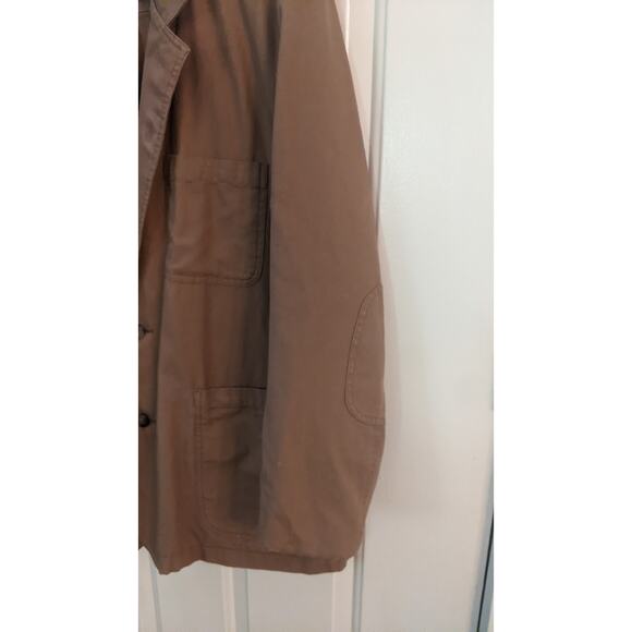 Duluth Trading Co. Brown Canvas Blazer Jacket Coat, LRG, Pockets, Elbow Patches - Picture 4 of 12
